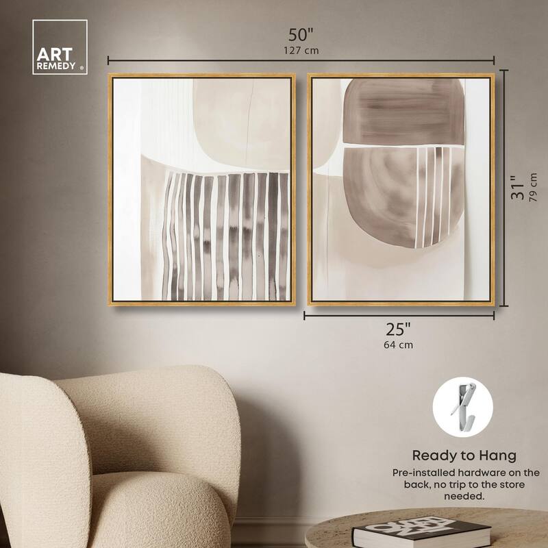 Elements of Quiet Canvas Set of 2 by Art Remedy