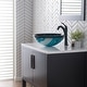 preview thumbnail 23 of 35, Kraus Glass Vessel Sink, Bathroom Faucet, Pop Up Drain, Mounting Ring