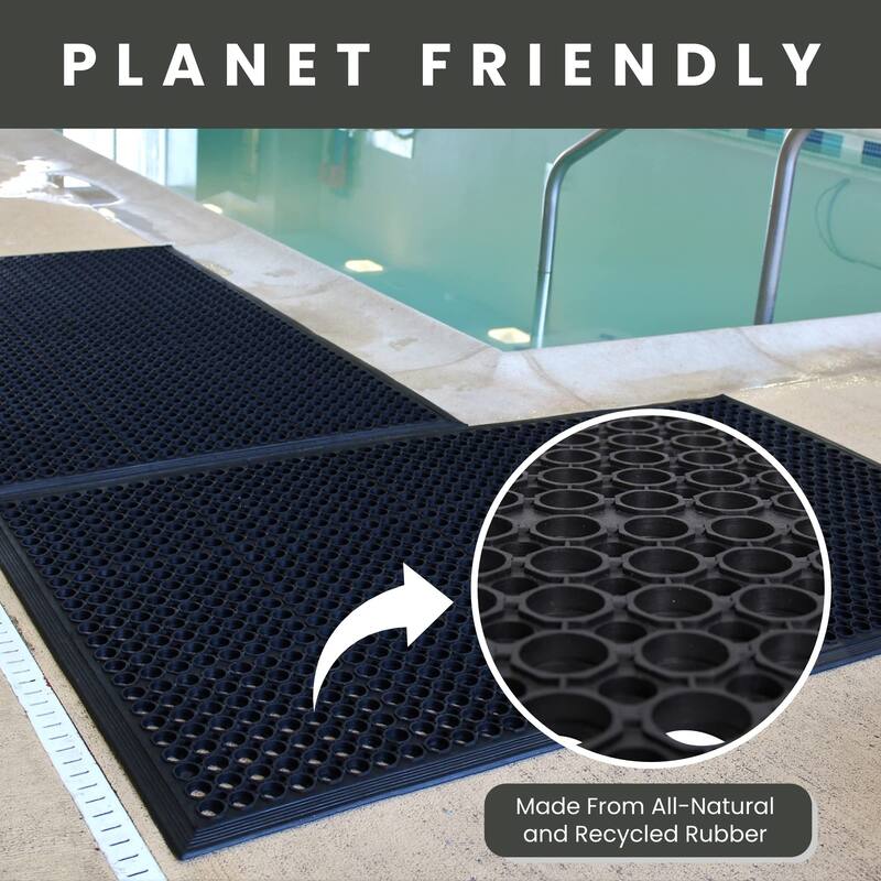 Envelor Anti Fatigue Rubber Floor Mat Non-Slip Restaurant Kitchen Mat for Floors Bar Mat Door Mat 36 x 60 Inches