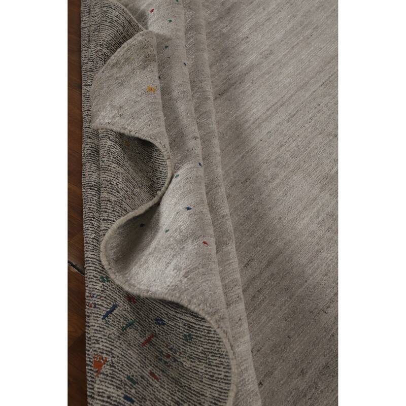 Hand Knotted Oriental 100% Wool Carpet Tribal Tribal Beige & Ivories Gabbeh Area Rug - 12' 2'' X 8' 11''