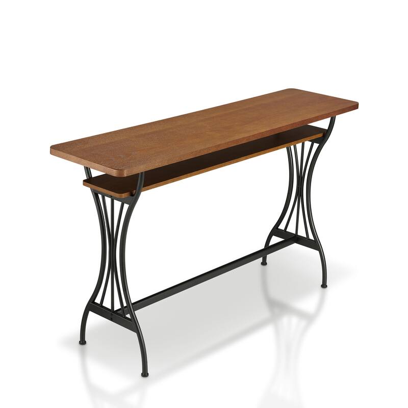 DH BASIC Industrial 60-inch Metal 1-Shelf Counter Height Table by Denhour