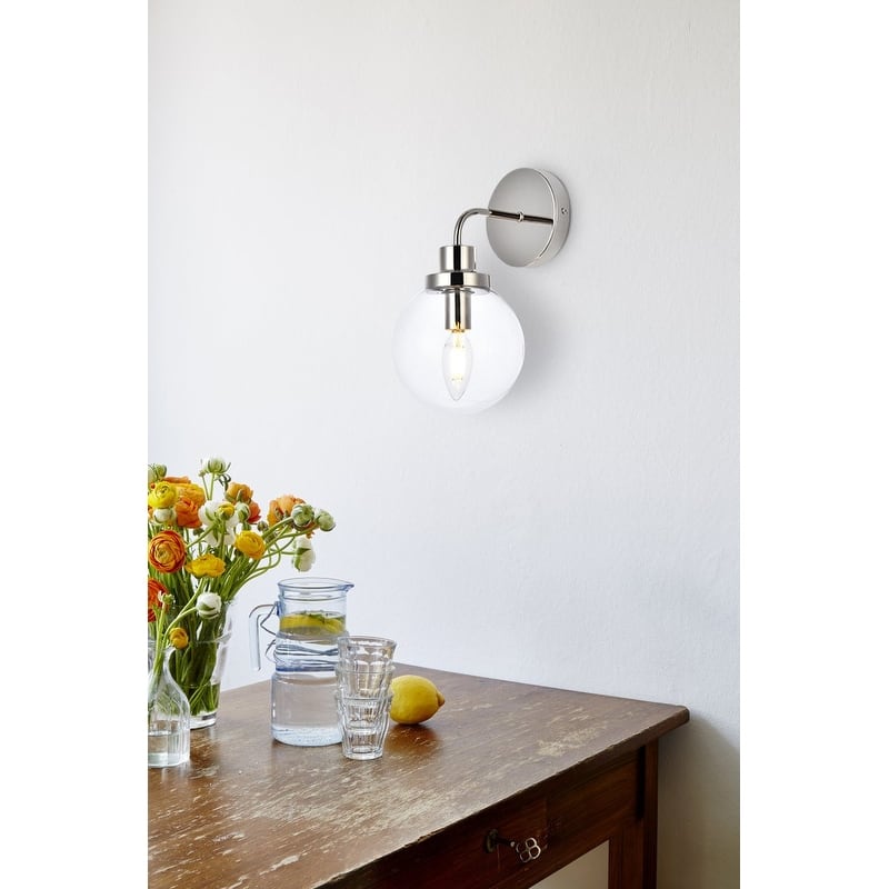 Hudson Clear Glass 1-light Bath Sconce