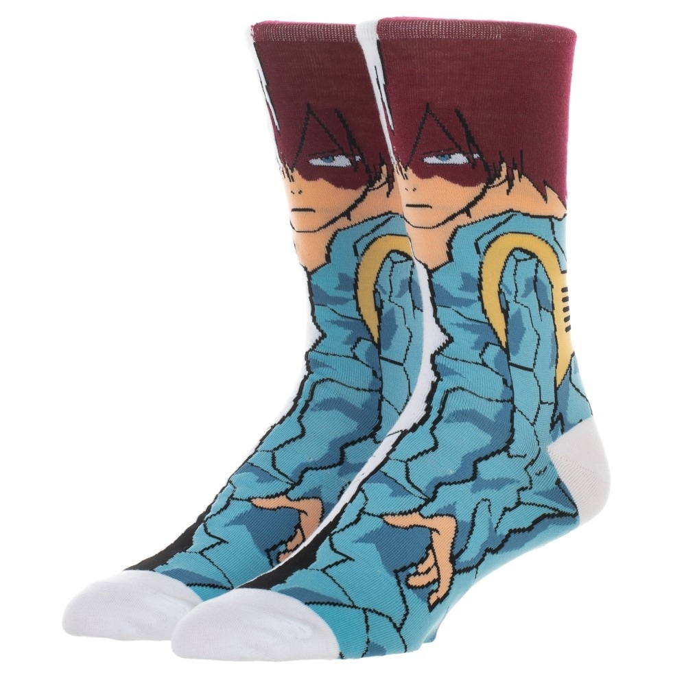 My Hero Academia Todoroki 360 Character Crew Socks Men S 10 13 Overstock 28443288