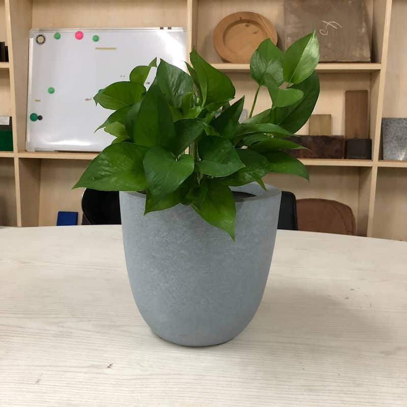 Durx-litecrete Lightweight Concrete Modern Seamless Round Cement Color Planter-Small - 9.8'x9.8'x9.1'