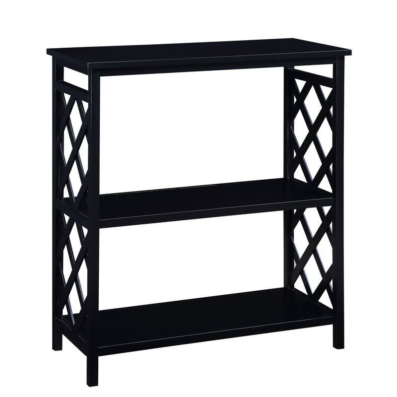 3-Tier Console Sofa Table Hallway Tables with Open Storage Shelf, Bookshelf, Living Room Narrow Accent Entryway Table
