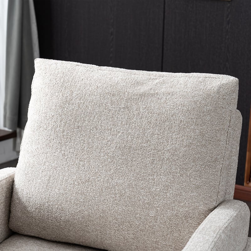 Modern Boucle Fabric Upholstered Accent Arm Chair for Living Room