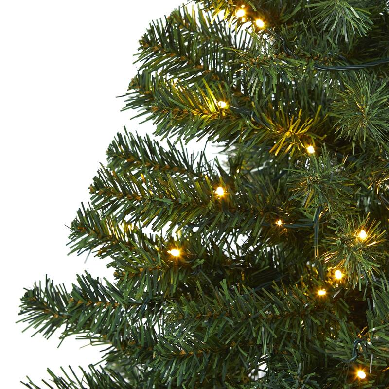 4' Pre-Lit Northern Tip Artificial Christmas Tree, Clear LED Lights - 4 Foot