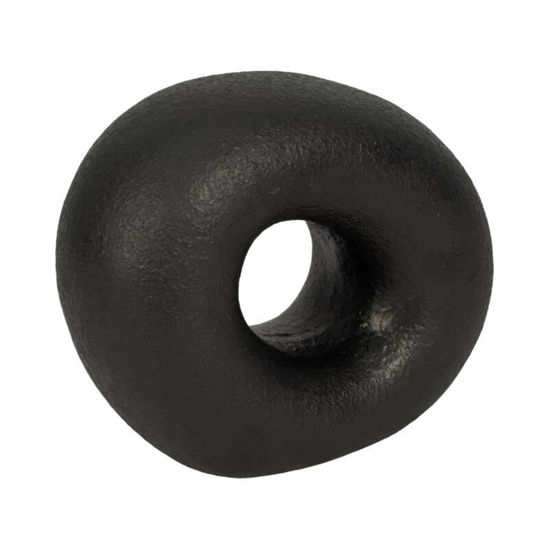 Sagebrook Home Ceramic Elegance Unique Slanted Circle Decor Piece for Modern Homes