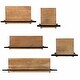 preview thumbnail 4 of 8, Set of 5 Wood, metal Wall Shelves 13"H - 24.75" x 7.75" x 13.0"