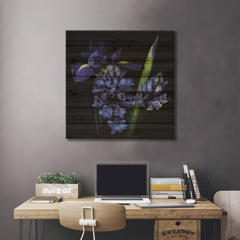 Wednesday… Winter… The Blues… Print On Wood by Magda Indigo - Multi-Color