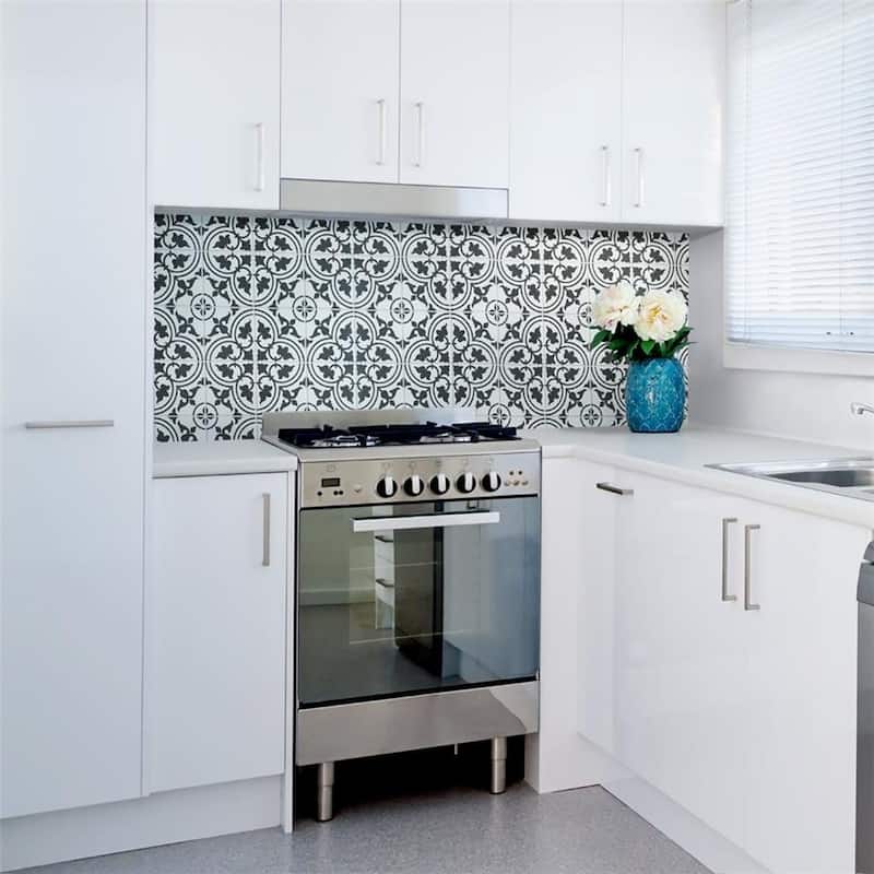 Merola Tile Harmonia Classic White 13" x 13" Ceramic Floor and Wall Tile