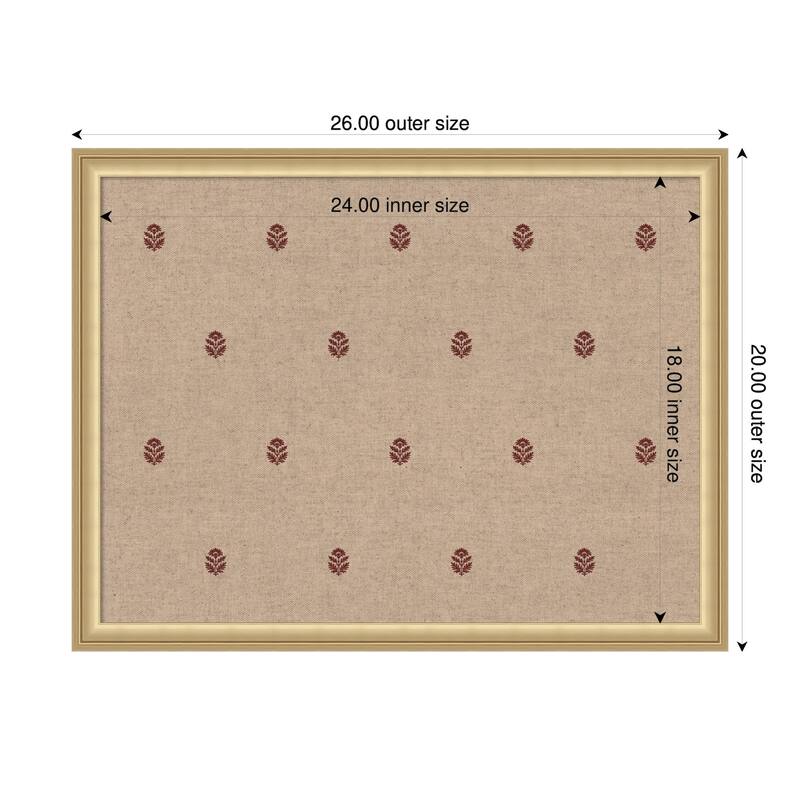 Kate and Laurel Pinboard Red Botanical Block Print