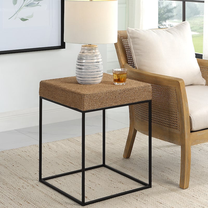 Uttermost Laramie Rustic Rope Accent Table - 18 W X 24 H X 18 D (in)
