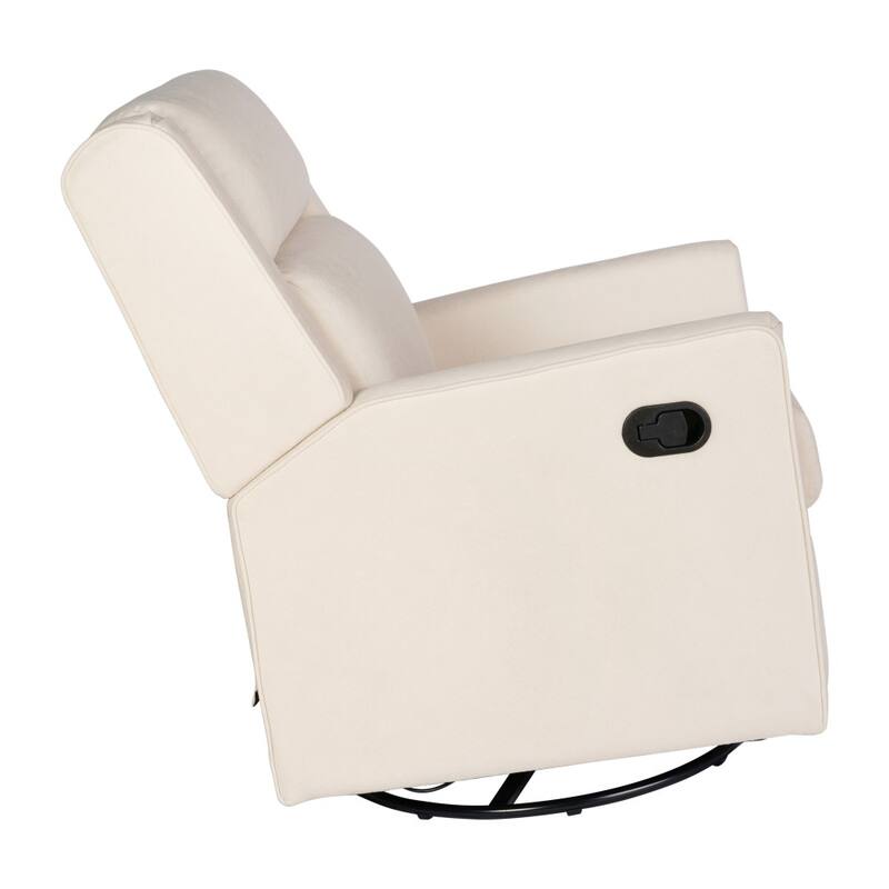 Manual Rocking Recliner Chair with Swivel and Gliding Motion