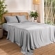 preview thumbnail 16 of 69, Bare Home Rayon from Bamboo Sheet Set - Deep Pocket - Breathable King - Light Grey