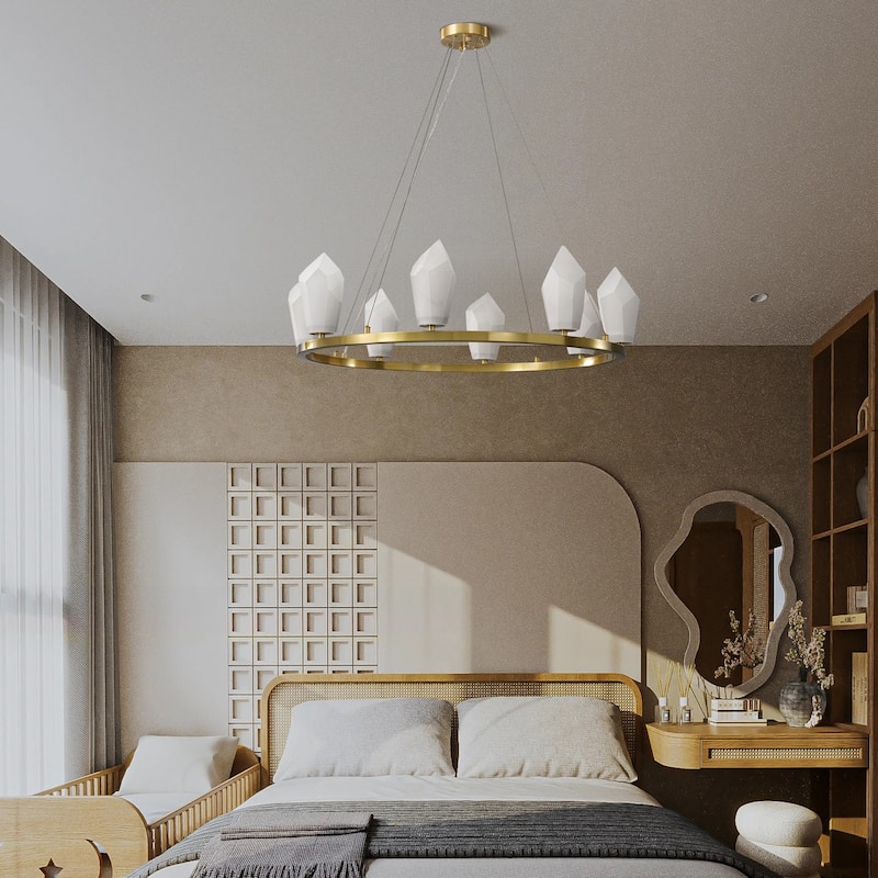 KAYLA Alabaster Chandelier/Sconce Kitchen Island Brass Hanging Lamp Mid Century Nordic Modern Chandelier