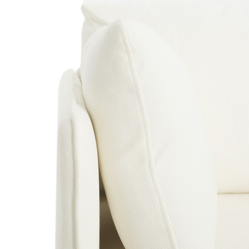 Modern 39.17" Upholstered Accent Chair with Wood Legs and Pillow for Living Room