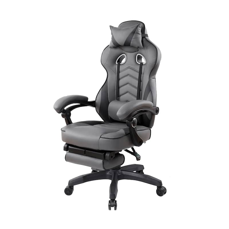 Fully Reclining Gaming Racing Style Executive Chair with Footrest