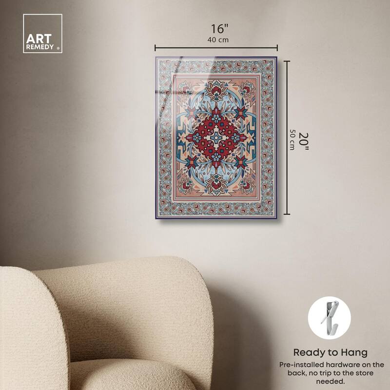Ornamental bloom Acrylic by Art Remedy, Ready to Hang