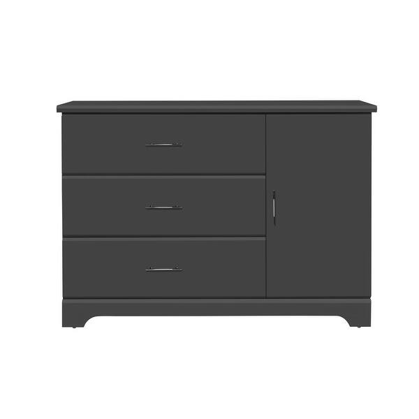 Shop Storkcraft Brookside 3 Drawer Combo Dresser 3 Spacious Drawers Cabinet With 2 Concealed Shelves Overstock 25685870