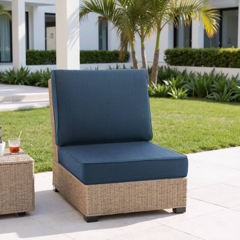 Sunbrella 24"x23"x5" Thick Cushion Outdoor Deep Seat/Back Cushion