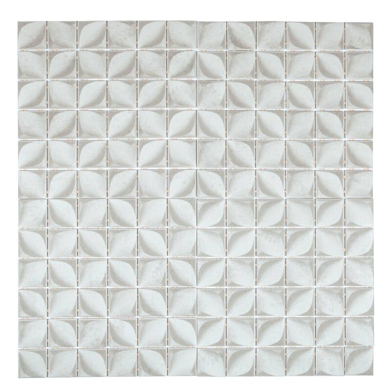Lucenza 12x12 in. Matte Recycled Glass Petal Mosaic Wall and Floor Tile (10.6 sq ft/case, 10-Pack)