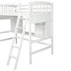 preview thumbnail 13 of 38, Twin size Loft Bed with Storage Shelves, Desk and Ladder, White