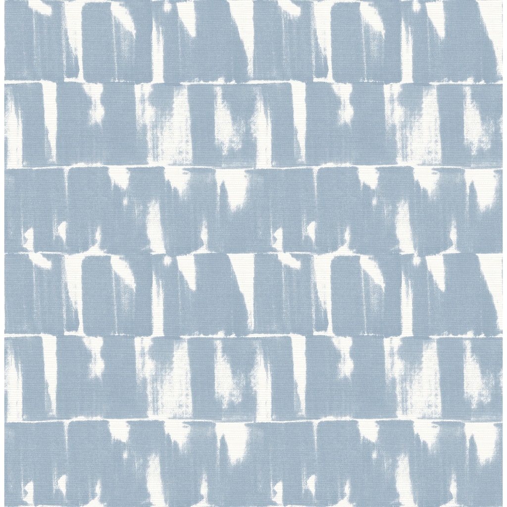 A-Street Prints Bancroft Blue Artistic Stripe Wallpaper