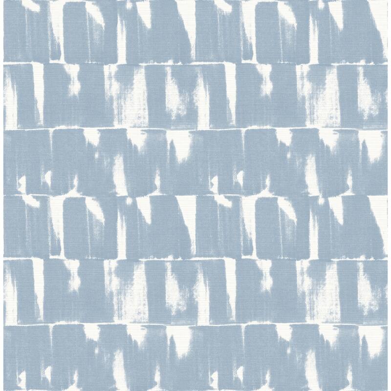 A-Street Prints Bancroft Blue Artistic Stripe Wallpaper