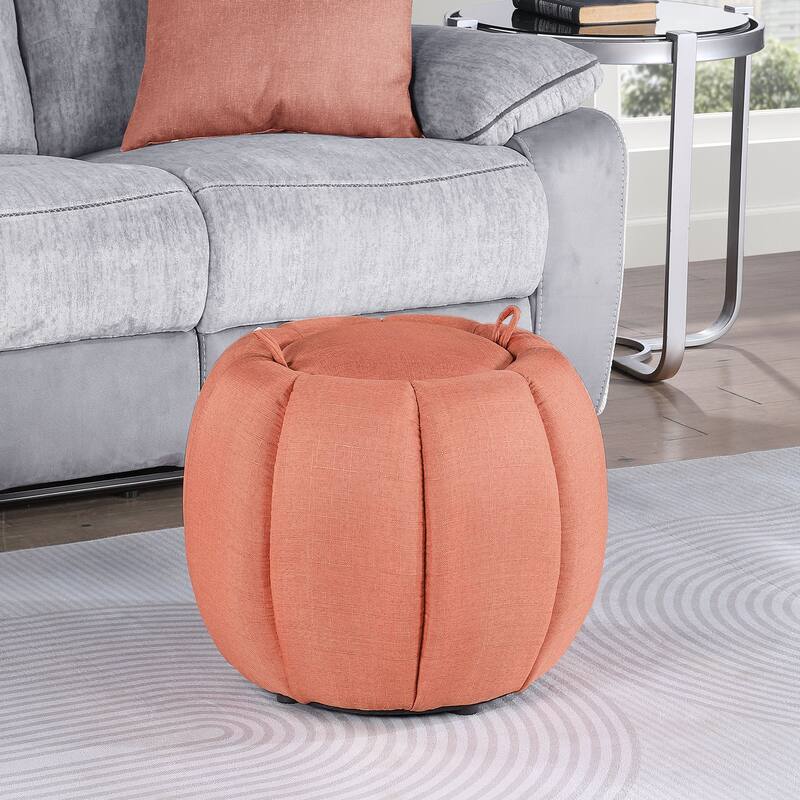 Storage Ottoman with Reversible Tray Lid - Decorative Accent Furniture with Hidden Storage and Multi-Use Serving Tray Top