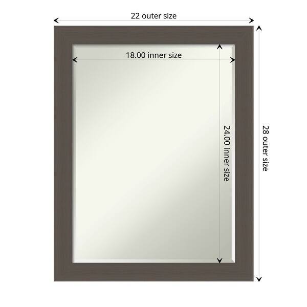 Petite Bevel Bathroom Wall Mirror Brushed Nickel Frame Bed Bath