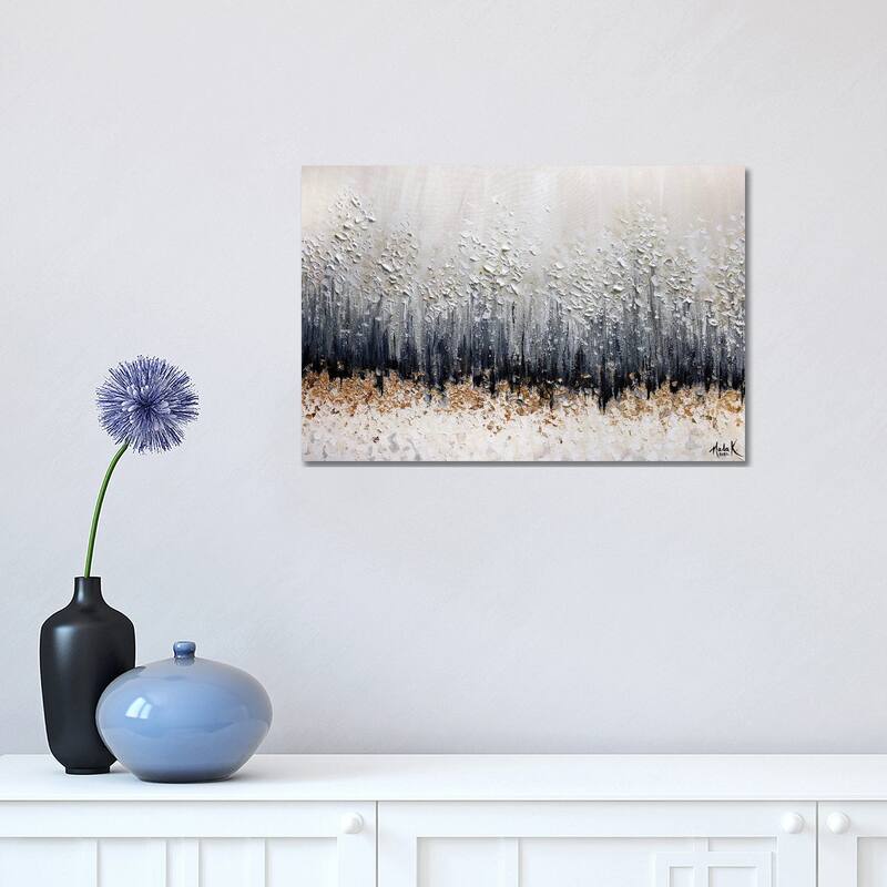 iCanvas "Simple Sophistication - Gold Black White Neutral" by Nada Khatib Canvas Print - 12x18x1.5