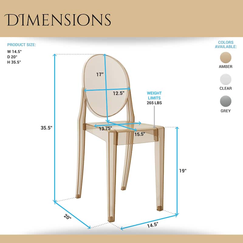 Modern Designs 2 and 4-piece Set of Stackable Transparent Ghost Chairs for Events - N/A