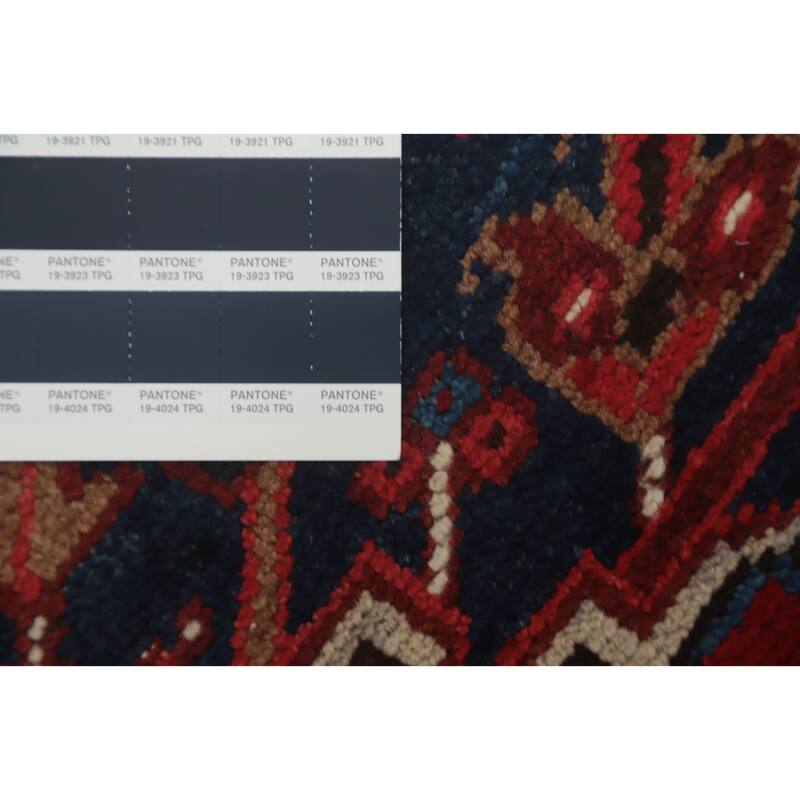 Hand Knotted Oriental 100% Wool Carpet Traditional Medallion Red Heriz Area Rug - 10' 9'' X 8' 9''