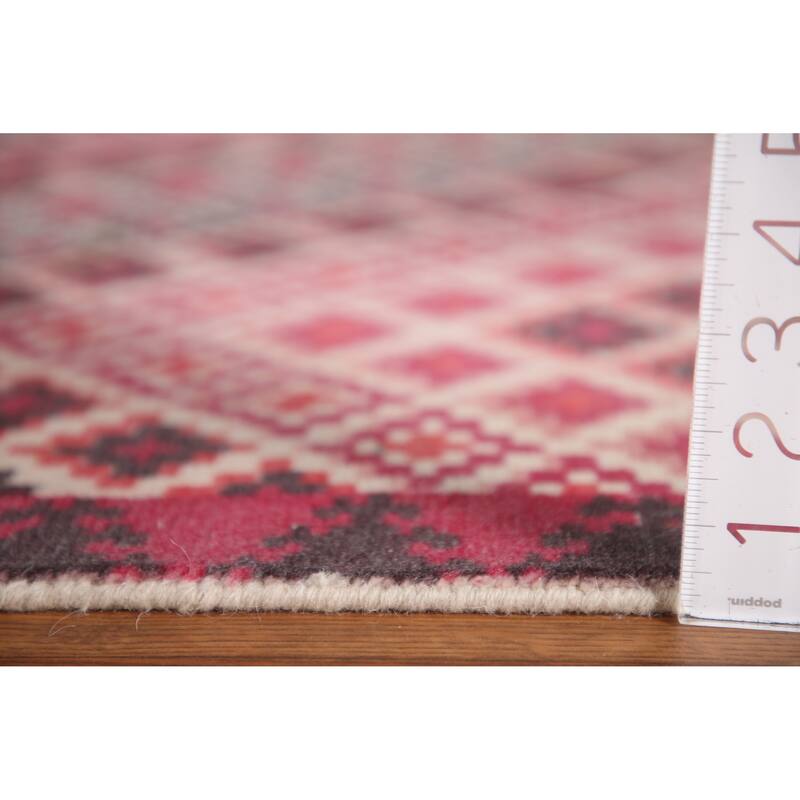 Geometric Modern Area Rug Hand-Knotted Wool Carpet - 4'10"x 7'9"