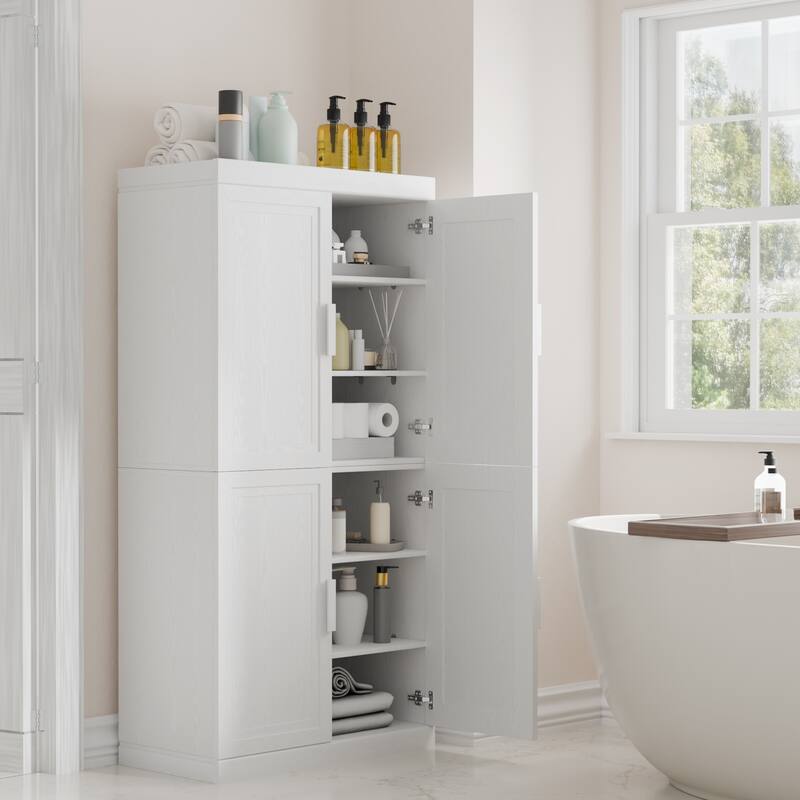 Dovelina Sideboard Buffet Storage Cabinets with Adjustable Shelves,Wooden Door - 62"Lx31"H