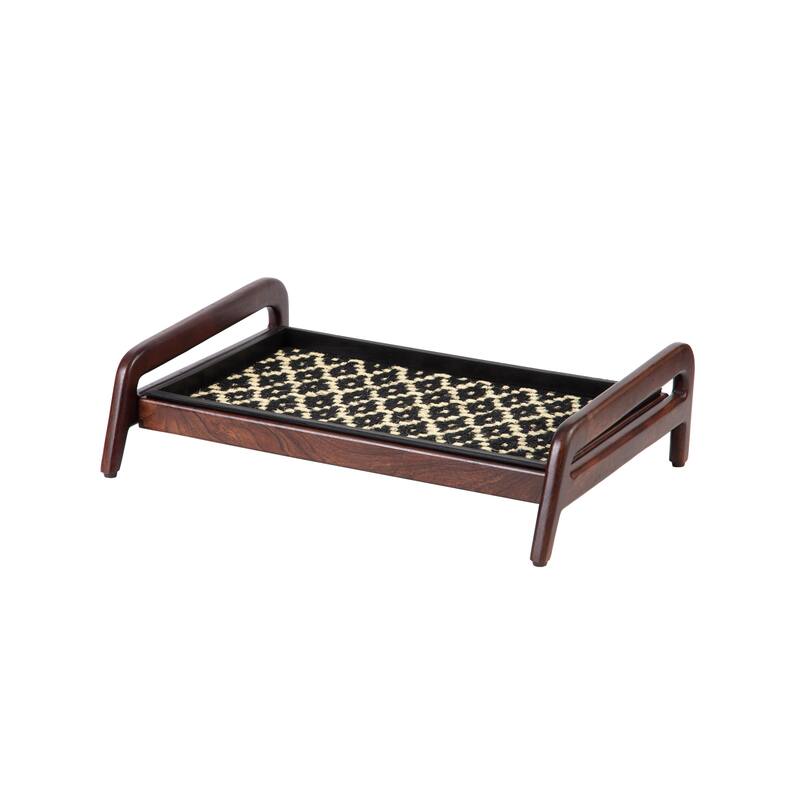 Jani Single-Tier Brown Stand 2-Pair Rubber Boot Tray - Madagascar