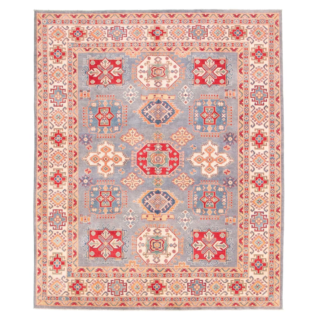 ECARPETGALLERY Hand-knotted Finest Ghazni Grey Wool Rug - 8'0 x 9'7