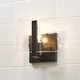 preview thumbnail 9 of 17, Aenon 6.875" Wide 1-Light Wall Sconce with Hammered Water Glass