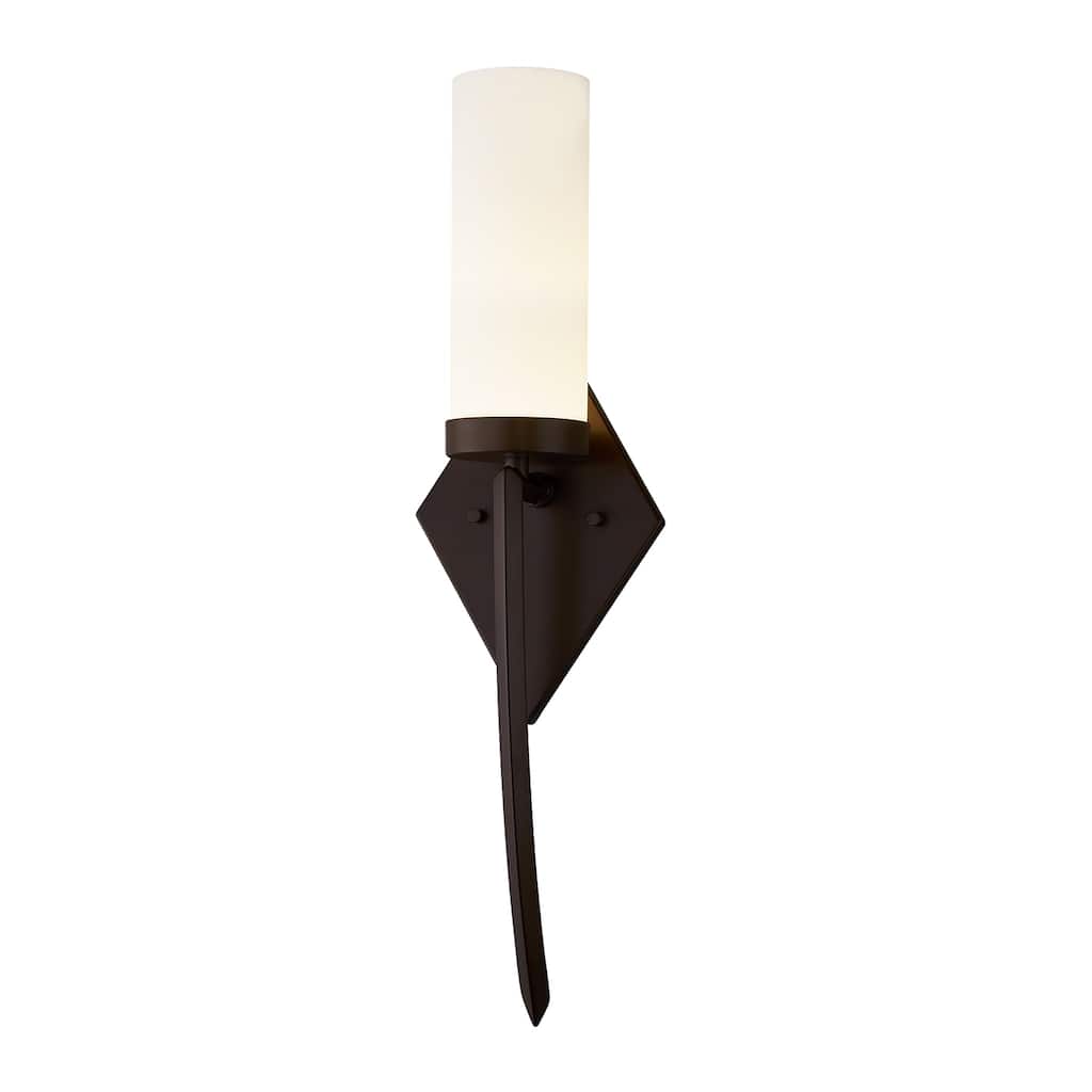 Justice Design Group EVOLV Fusion Pointe ADA 1-Light LED Wall Sconce with Opal Glass