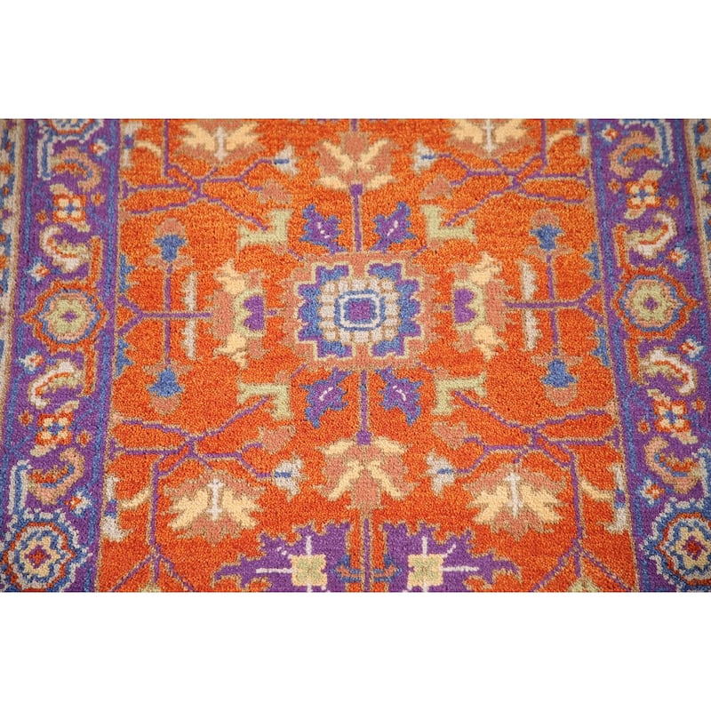 Heriz-Serapi Oriental Accent Rug Handmade Grey Wool Carpet - 3'0"x 4'11"