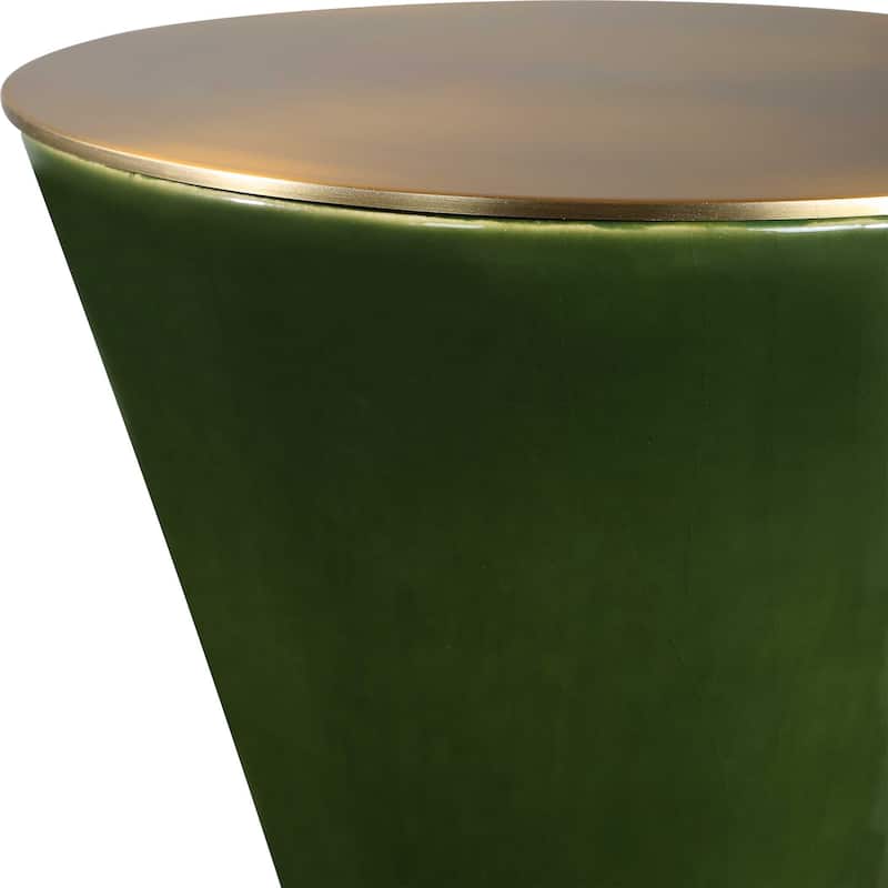Uttermost Ronde Jade Green Drink Table