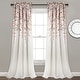 preview thumbnail 1 of 5, Lush Decor Weeping Flowers Room Darkening Curtain Panel Pair 52"W x 84"L - Blush & Gray