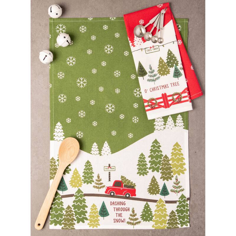 DII Assorted Christmas Printed Dishtowel