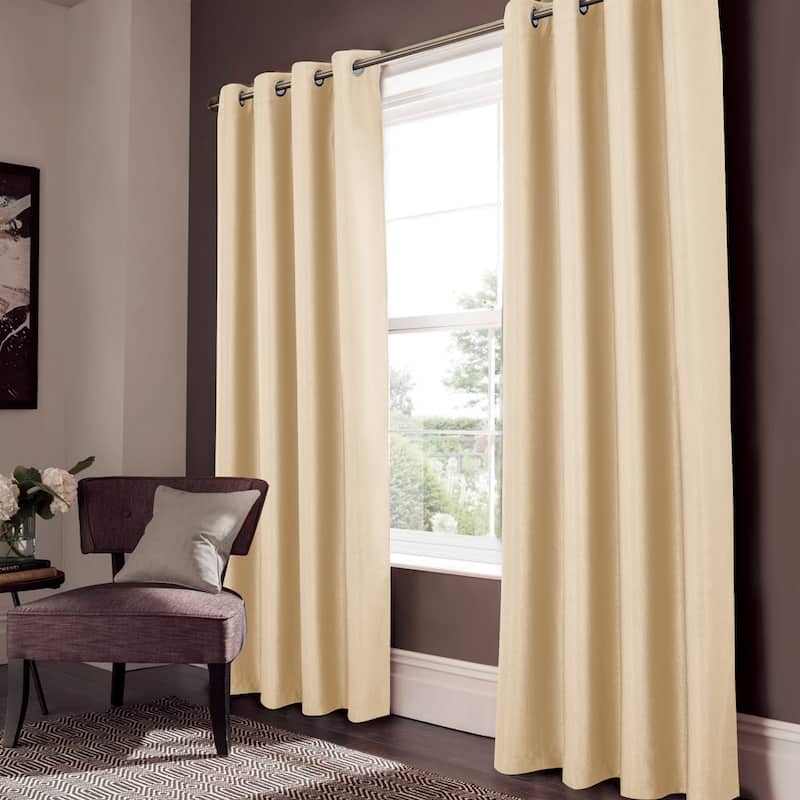 Lydia Matte Embossed Blackout Grommet Panel 95" inch - (1x) 52 x 95 in. - Gold