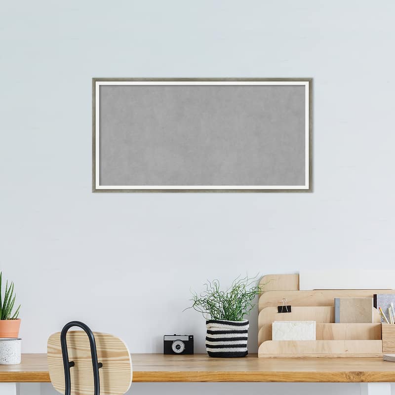 Amanti Art Lucie Silver White Framed Magnetic Board