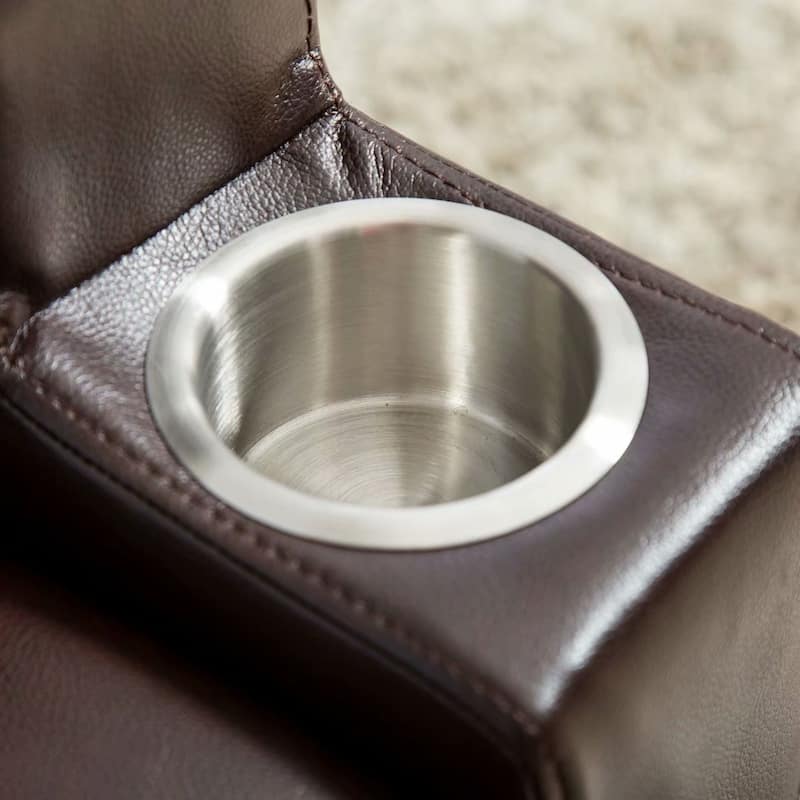 EBELLO-Breathable PU Leather Recliner Chair with 2 Cup Holders