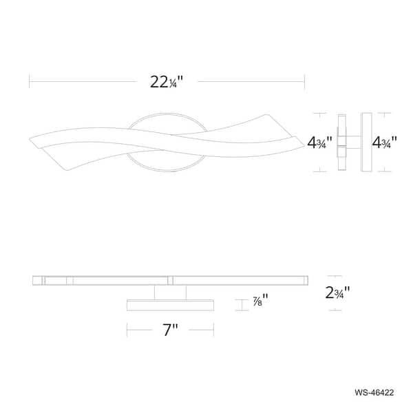 Modern Forms WS-46422 Ascot 22" Wide 3000K LED Vanity Light