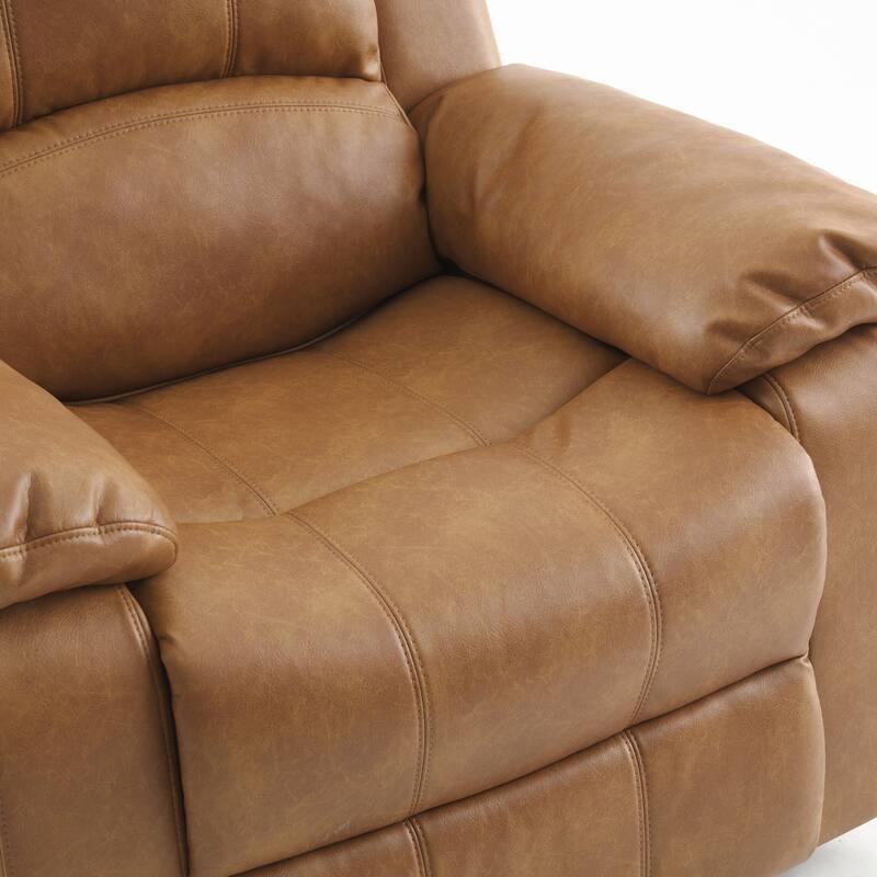 Charleston Leather Gel Glider Rocker Recliner by Greyson Living