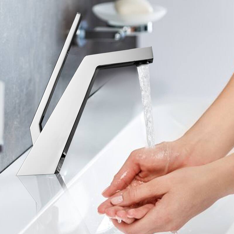 8"H Solid Brass Creative Single-Handle Bathroom Faucet